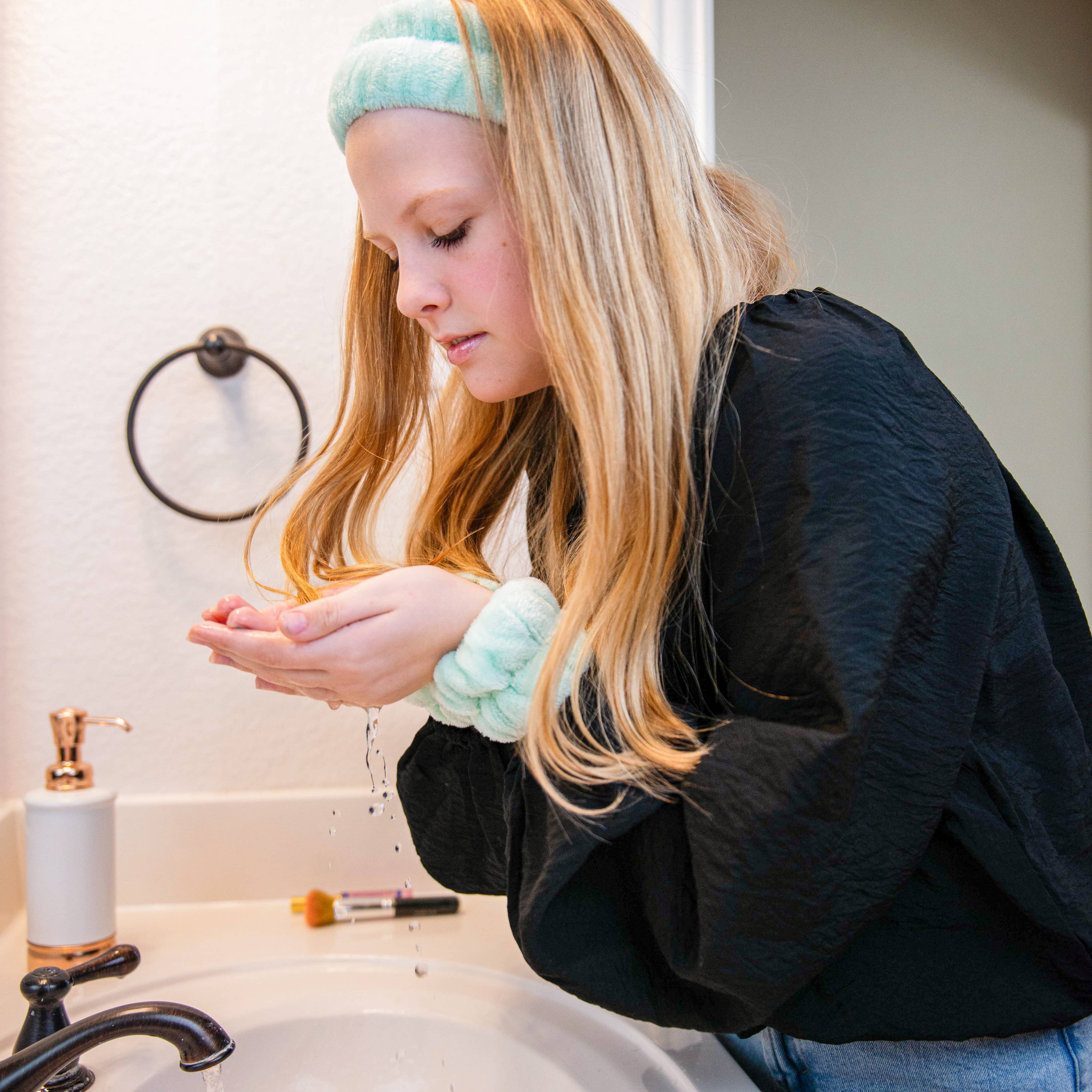 Frog Sac - Wholesale Spa Headband - Spa Headband - Skincare Headband & Wristband Set7