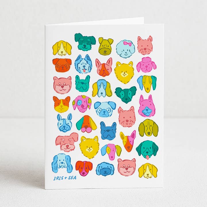 Everyday Card – Whimsical Dog Faces for wholesale by Iris + Sea