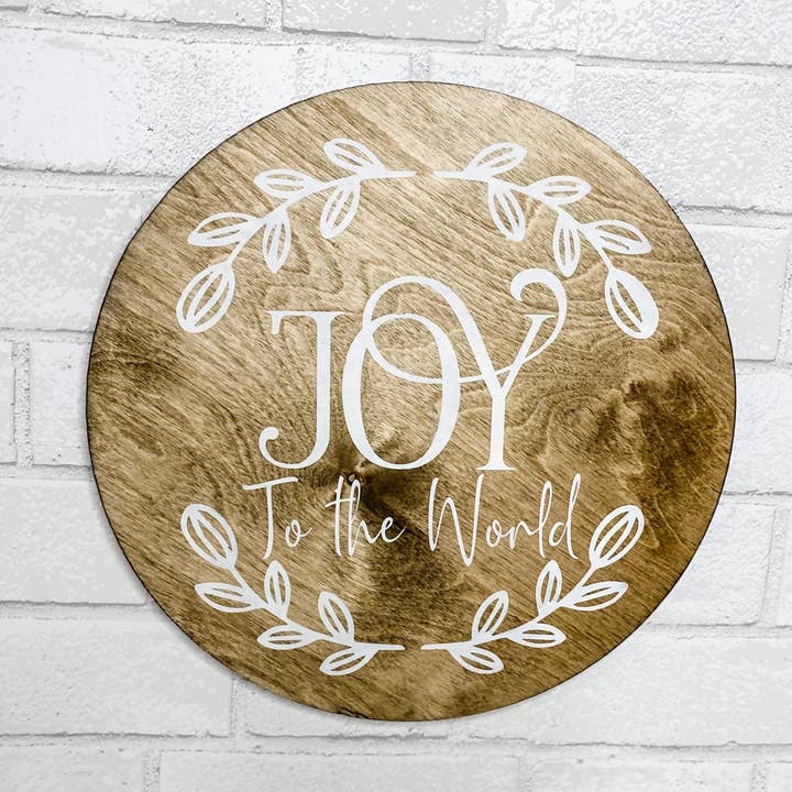 Joy to the World 12" Round for wholesale by Little Beautiful Mess