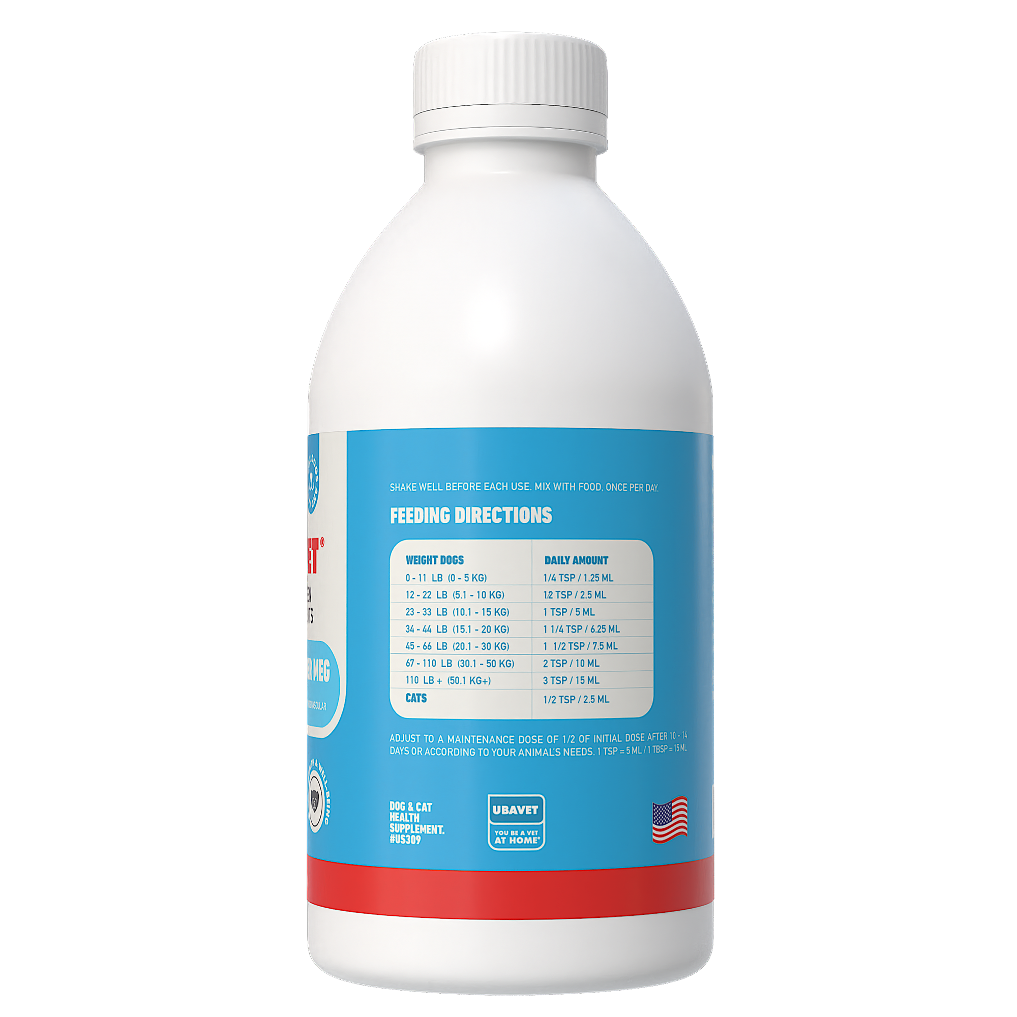 Jojo Modern Pets – Suplemento para animais de estimação – Cão por atacado – UBAVET Joint Power MEG Suporte Articular Líquido para Cães e Gatos2