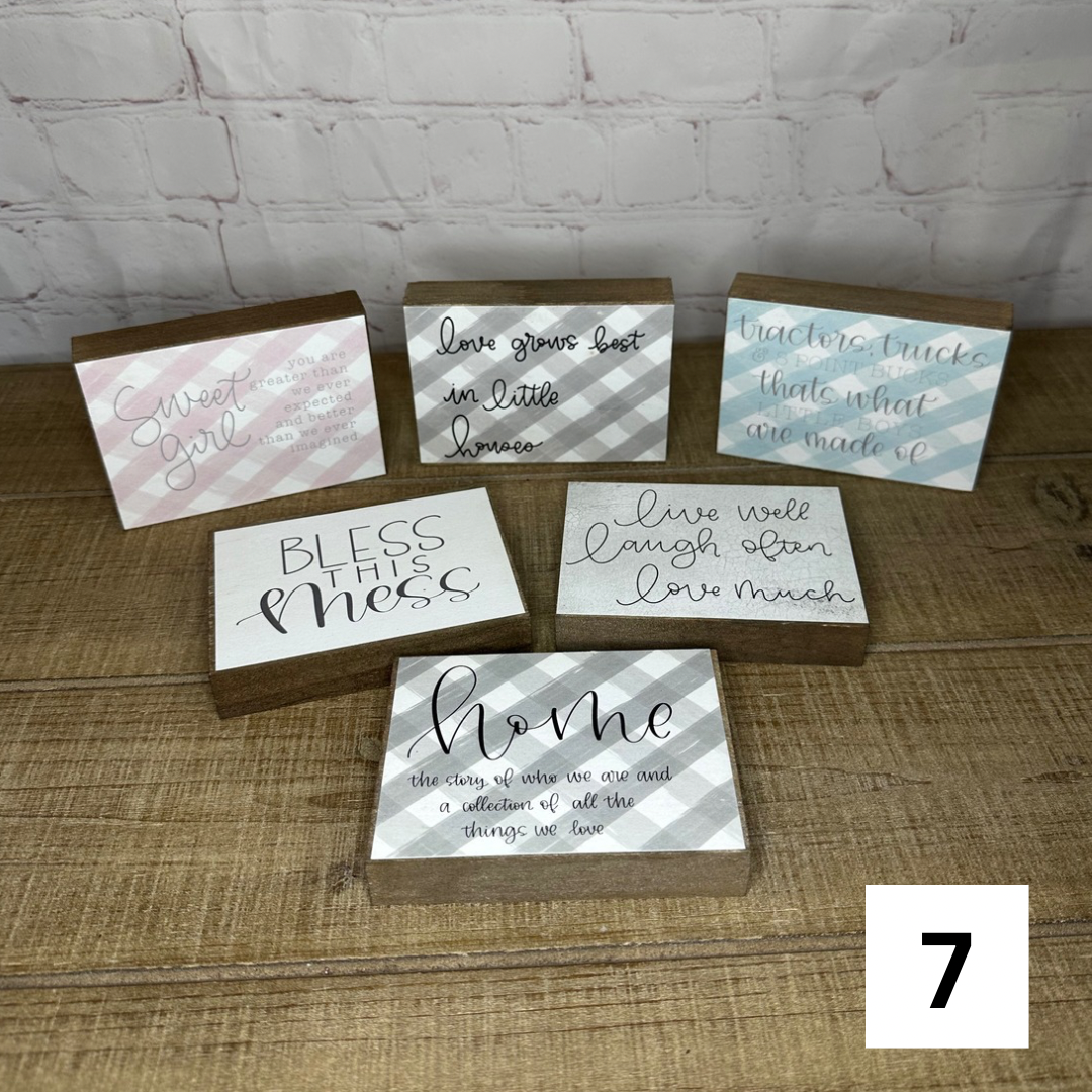 Buckeye Craft Co. – Objeto de mesa decorativo por atacado – Conjunto de 6 Blocos Diários 3