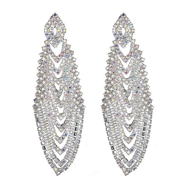 Diacly - Wholesale Dangle Earrings - Rhombus Free Moving Waterfall Earrings1