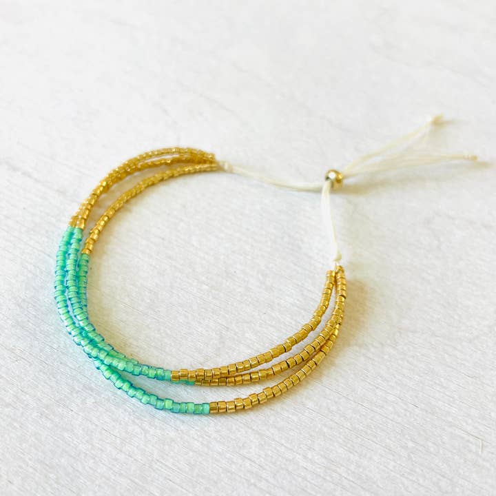 Atelline - Vendita all'ingrosso Bracciale con perline - Bracciale regolabile con perline Miyuki su cordino cerato, Rocaille2