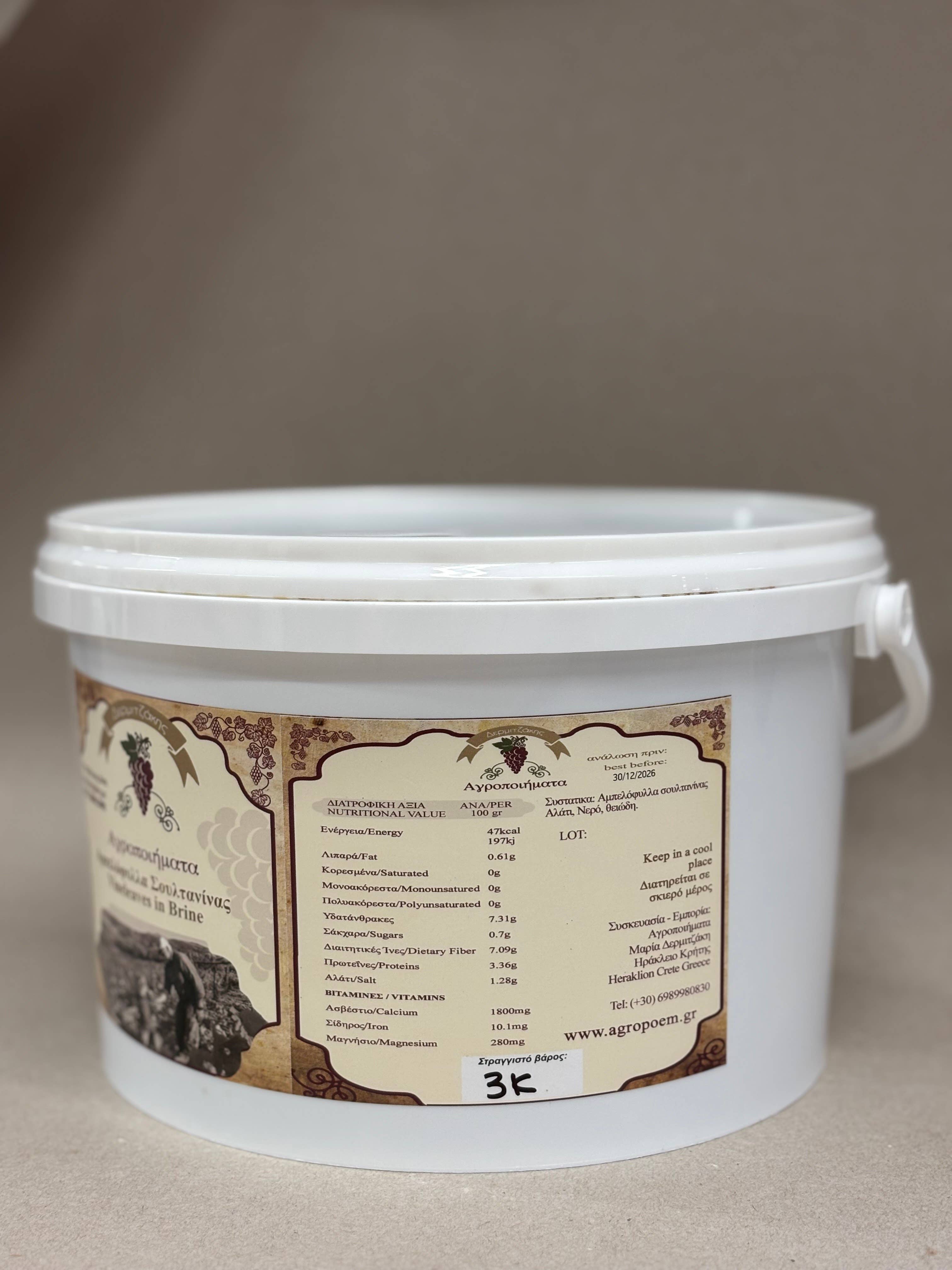 Village Batch - Wholesale Pickled Vegetables - Grapevine Leaves in Brine- Agropoem1