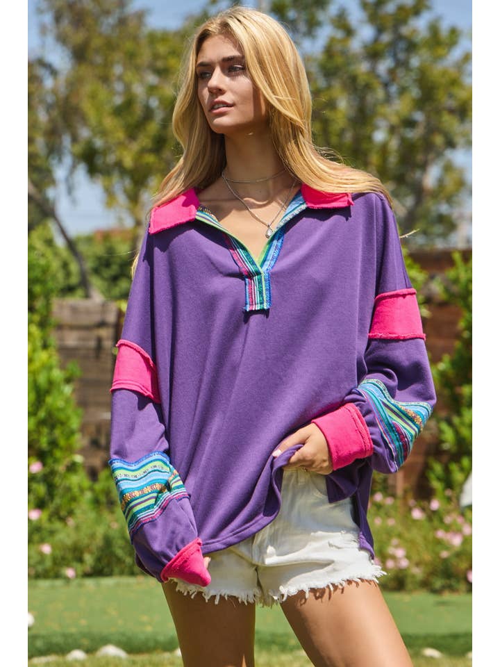 Oddi - Wholesale Sweatshirt - Women's - Contrast Mixed Fabric Sweatshirts6