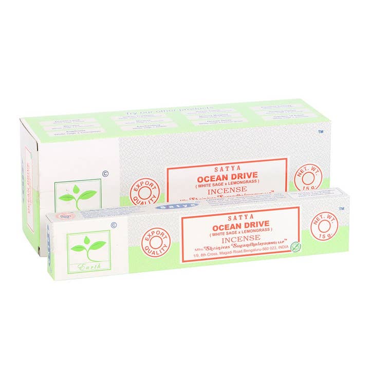 6 Packs of Ocean Drive Earth Incense Sticks by Satya for wholesale by Something Different Wholesale