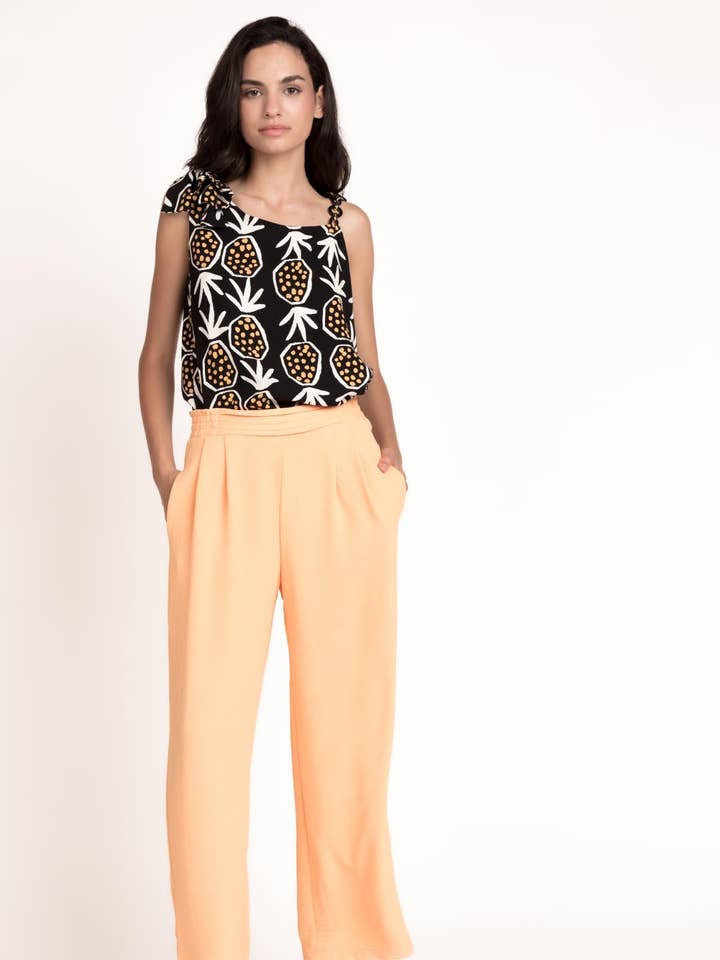 Vide bukser med plisseret taljebånd for engroshandel hos CMS Love