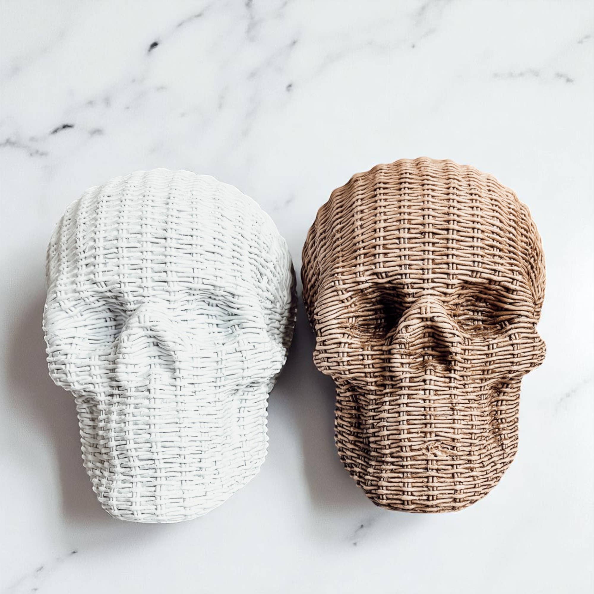 Gia Roma - Wholesale Decorative Figurine - Resin Skull Statue Rattan Halloween Gothic Home Decor Unique57