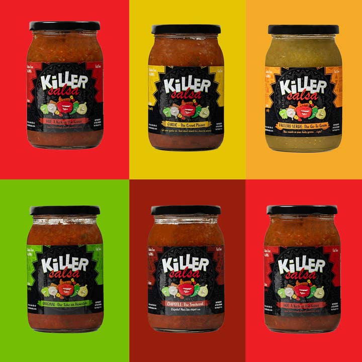 Killer Salsa - Wholesale Salsa - Killer Salsa Bundle - Original, Hot, Garlic, Chipotle, Verde