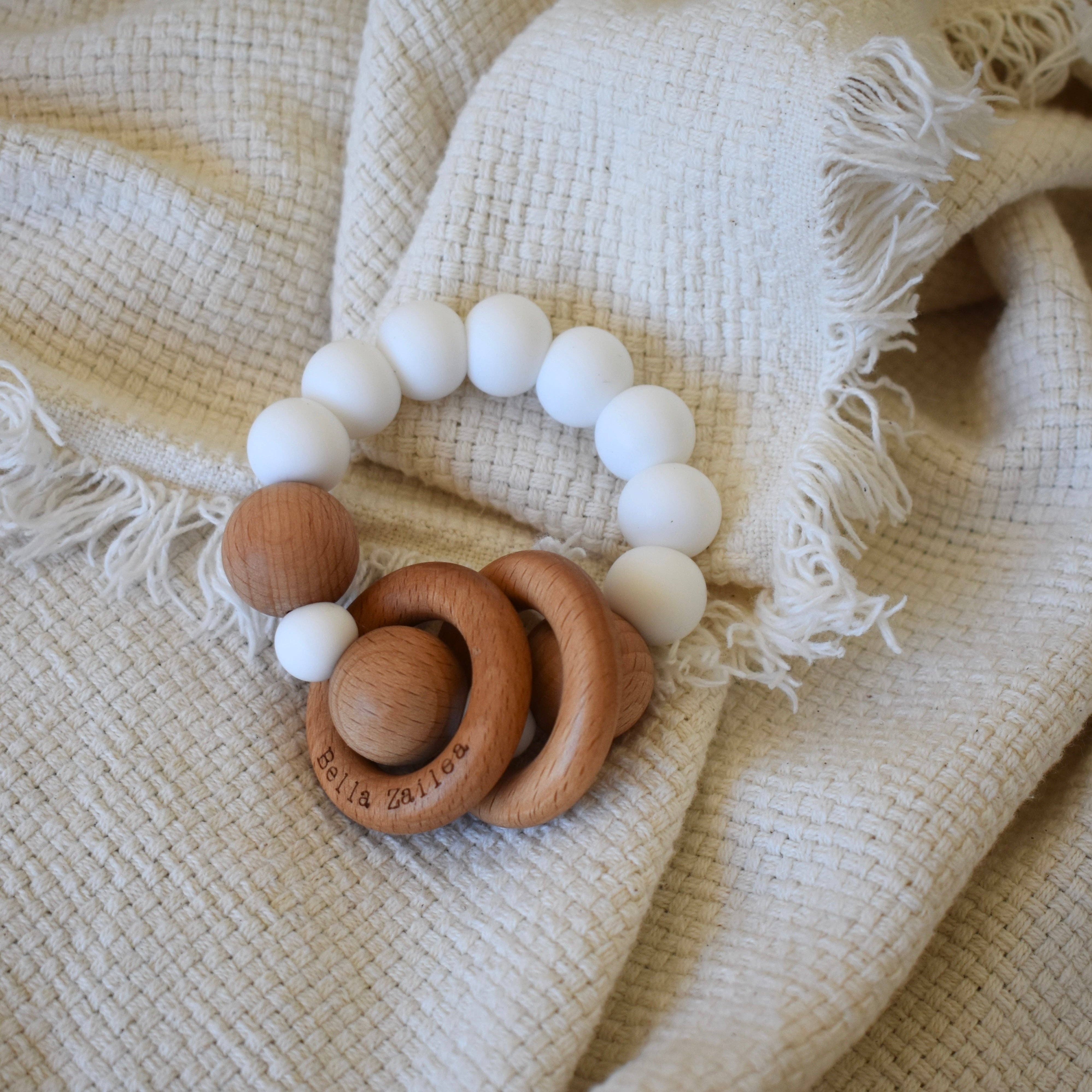 Bella Zailea - Vente Anneau de dentition sans clip – bébé - Anneau de dentition Hochet0