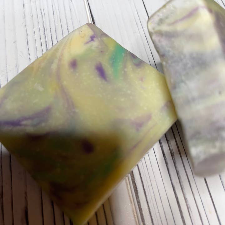 Lavender, Lemon and Peppermint Cold Process Soap for wholesale by Peace Love and Lavender Soap