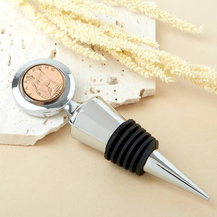 Farthing 90th 1934 Coin Bottle Stopper for wholesale by Ellie Ellie LTD