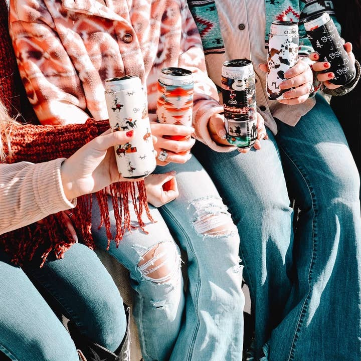 The Front Porch Label - Vendita all'ingrosso Rivestimenti per bottiglie e lattine - Black Brandin' Tall Coozie, confezione da 23