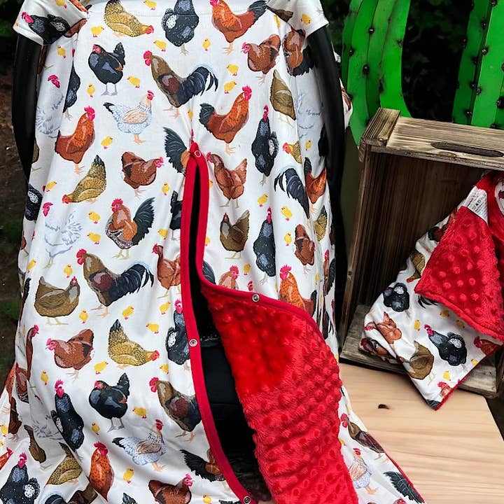 Kids Charm Online - Vente Housse de siège auto – enfant et bébé - Housse de siège auto pour enfant imprimée Hen & Rooster0