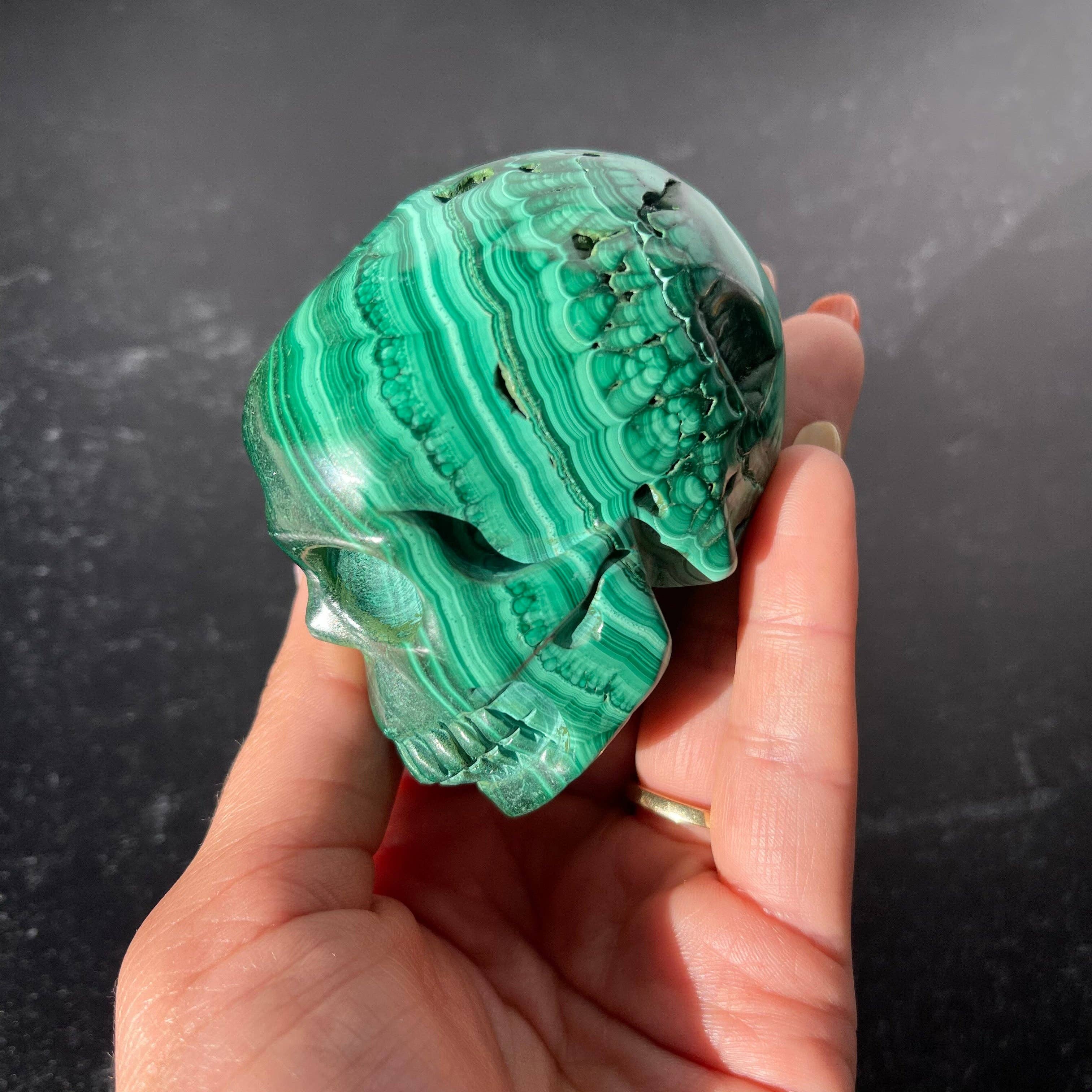 Good Juu Juu - Wholesale Spiritual Stone/Crystal - Malachite Skull Collection2