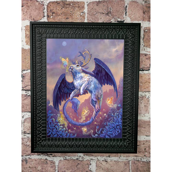 Wings of Fantasy - Wholesale Art Print - Fantasy Art Print. Wolpertinger. Grimm's Fairy Tales. Fantasy Creature Print. Fantasy Art. Mythical Creature. German Folklore1