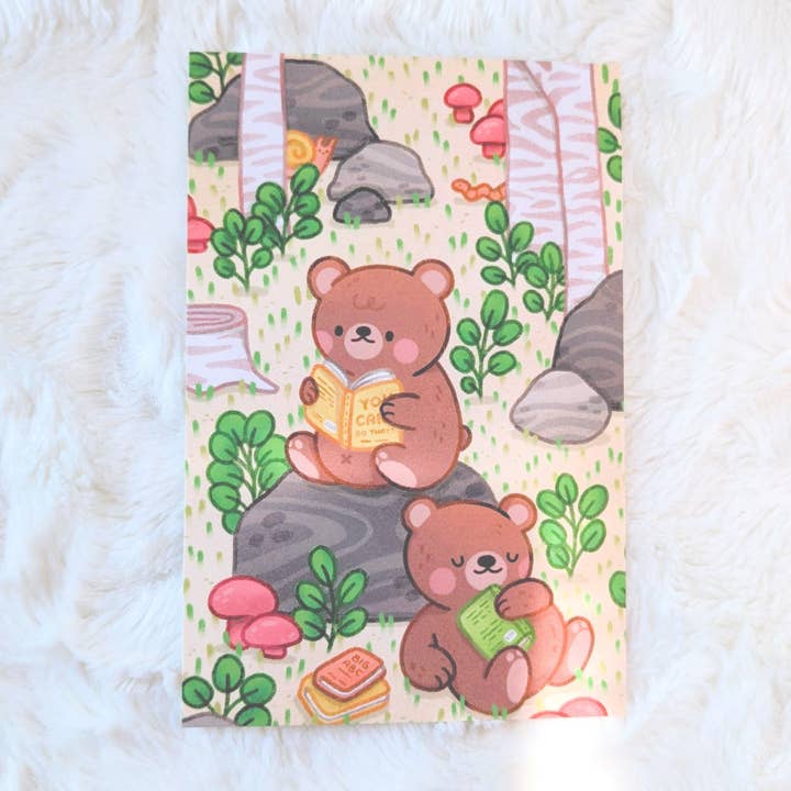 Buch Bären Postkarte für den Großhandel von Arcasian