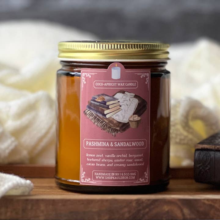 Pashmina Sandalwood Wooden Wick Candle for wholesale by Shop Kauldron