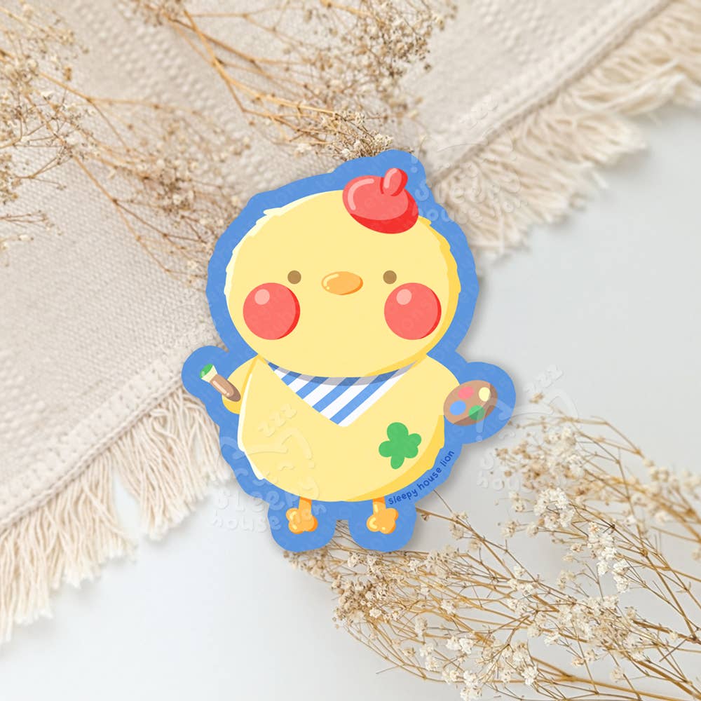 Sleepy House Lion - Wholesale Sticker - Artsy Birb Vinyl Sticker