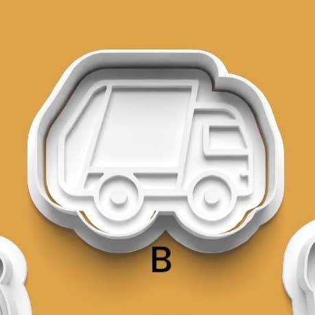 Lastbil Kageudstikker: 3D-printet Fondantudstikker for engroshandel hos Roussell Prints and Demand LLC