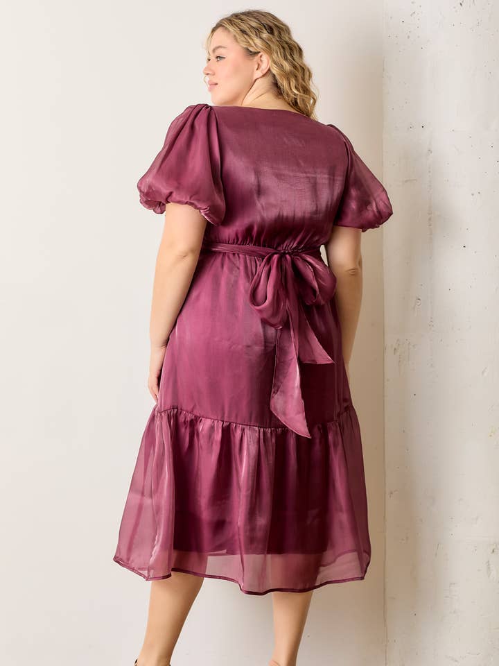 Polagram by Wellmade USA - Wholesale Dress - Women's - WRAP TEIRED MIDI DRESS3