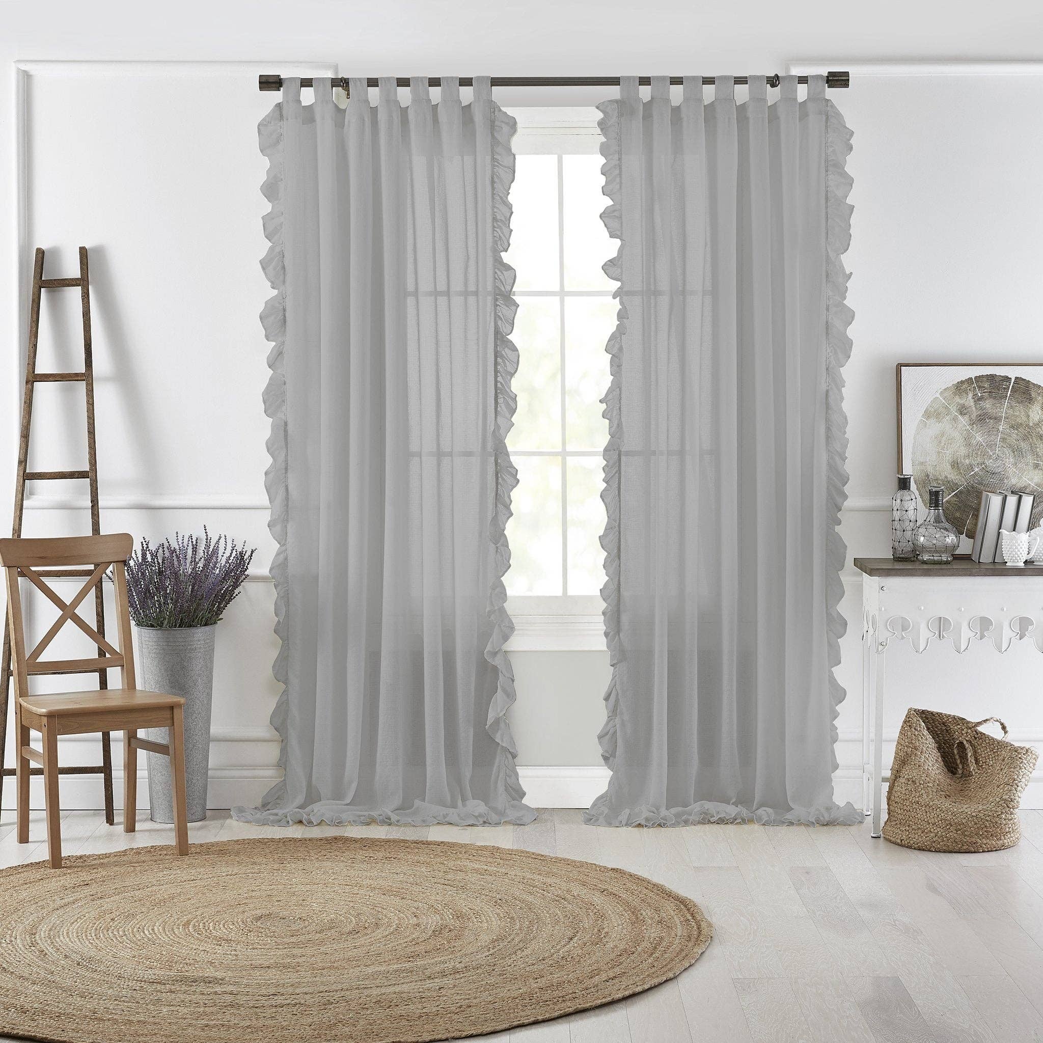 Threadmade Home - Wholesale Curtain - Bella Tab-Top Ruffle Sheer Window Curtain6