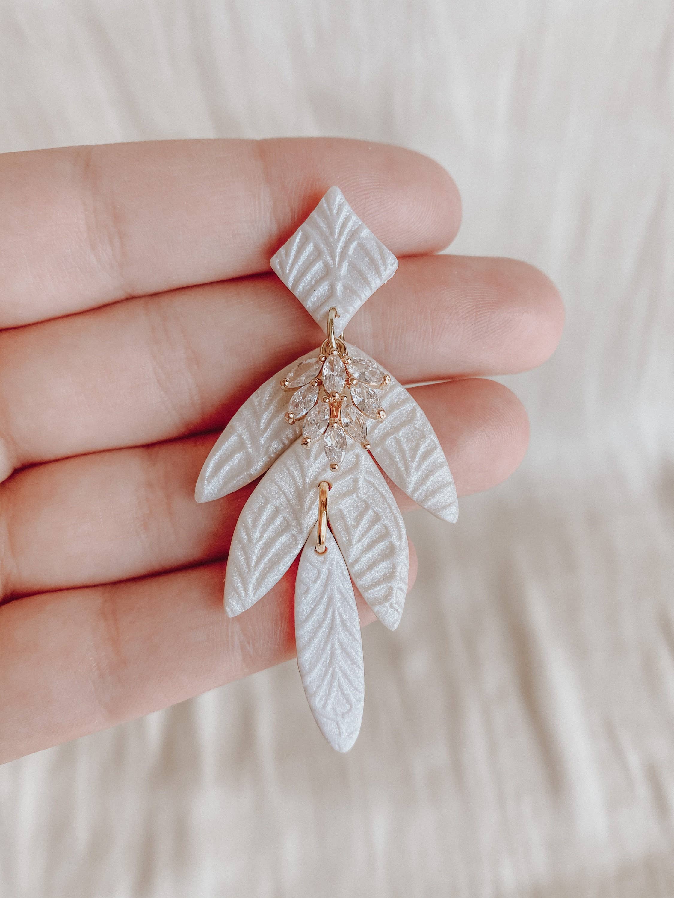 Clay & Fern Co. - Wholesale Dangle Earrings - Calla Earrings - Gold | Boho Wedding Jewelry2