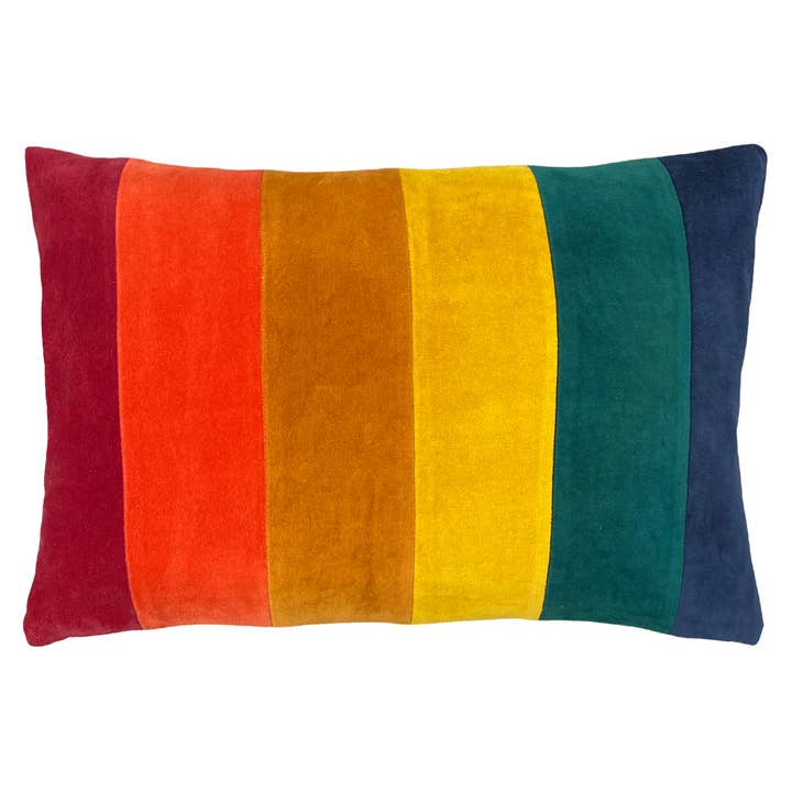 Rainbow Striped Cushion Jewels for wholesale by Riva Home