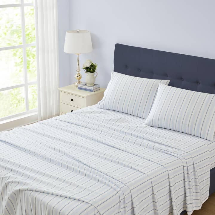 Laura Ashley Brampton Stripe Midnight Blue for wholesale by Basford Brands