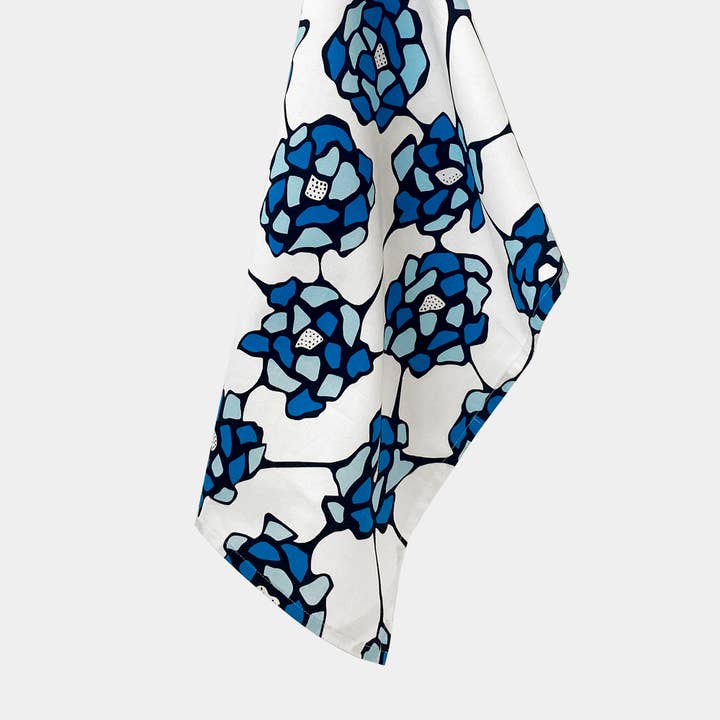 Chelsea Fay - Wholesale Tea Towel - Tea Towel - Flora Print Blue2
