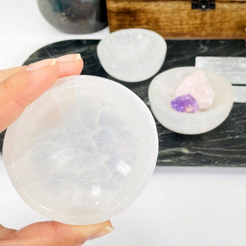 Rock Paradise - Wholesale Decorative Plate/Dish/Bowl - Selenite Crystal Bowl - 8CM2