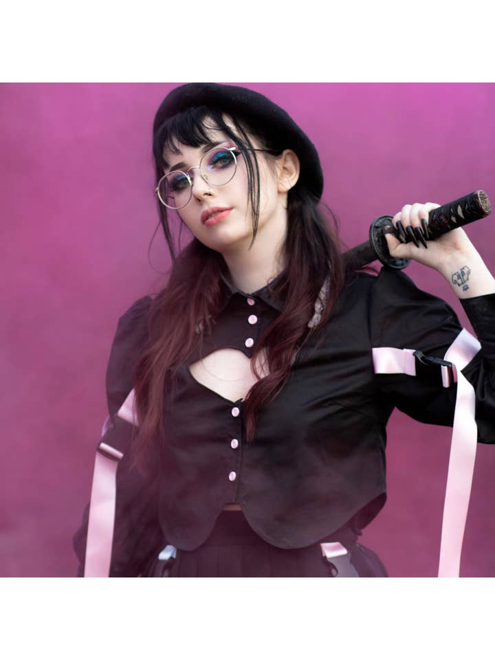 Melleium – Engroshandel Skjorte med buttondown – til kvinder – Heartbreaker1