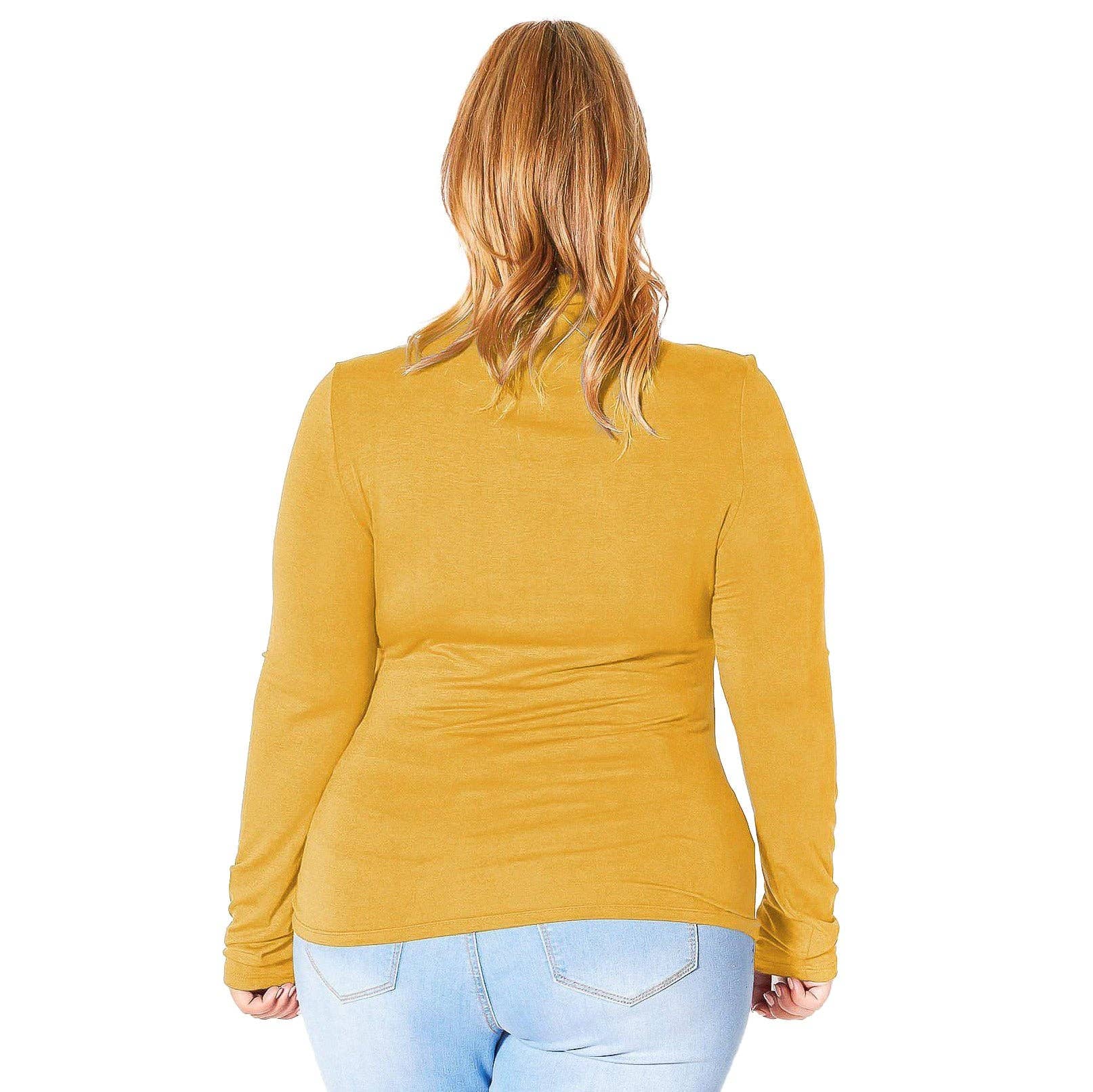 Robin K – wholesale Stickad topp - Dam – Plus size långärmad polotröja med åtsittande passform13