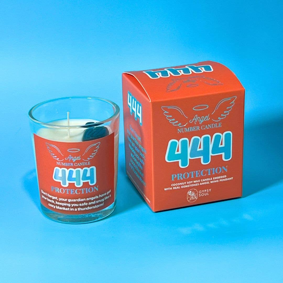 Gypsy Soul - Vente Bougie en bocal - Bougie Lotion Numéro d'Ange avec Pendentif Ange Pierre Précieuse Aile11