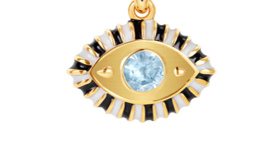 HoopLa – wholesale Pendant/charm necklace – Evil Eye Enamel and Crystal Pendant Necklace Waterproof9