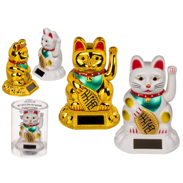Out of the blue KG - Wholesale Figurine Toy - Kids - Waving cat, with solar cell,