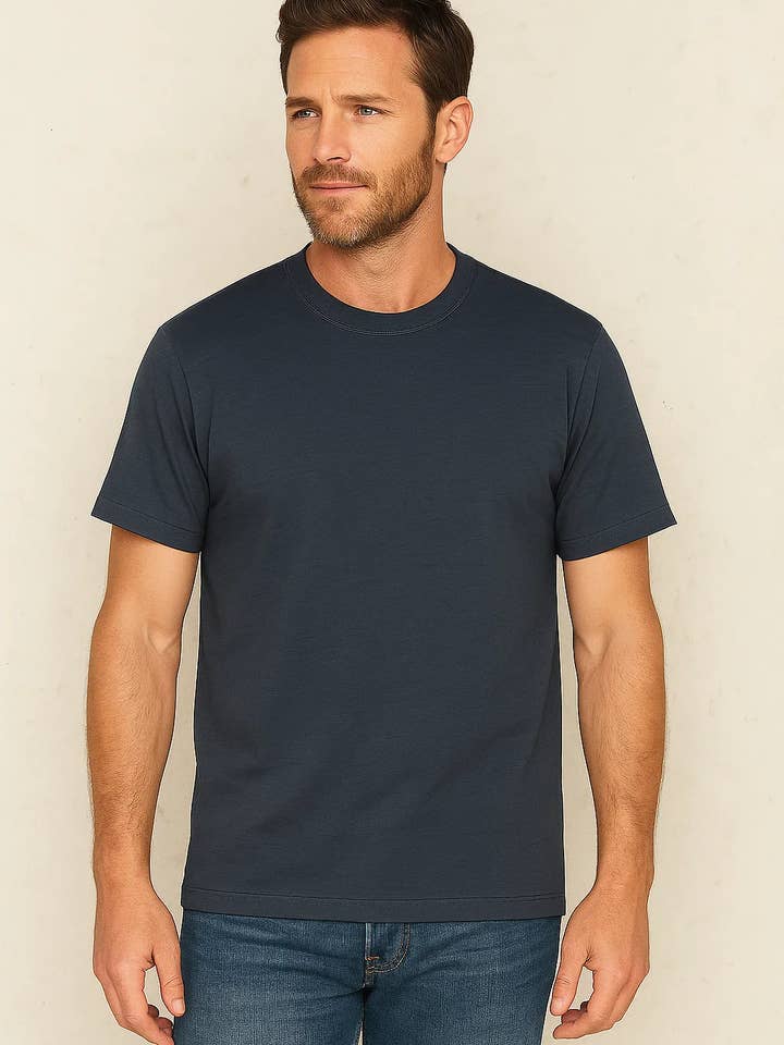 Maglietta da uomo in cotone blu navy Zovater | Vestibilità casual | ZMS 13 per la vendita all'ingrosso da parte di Zovater Incorporation