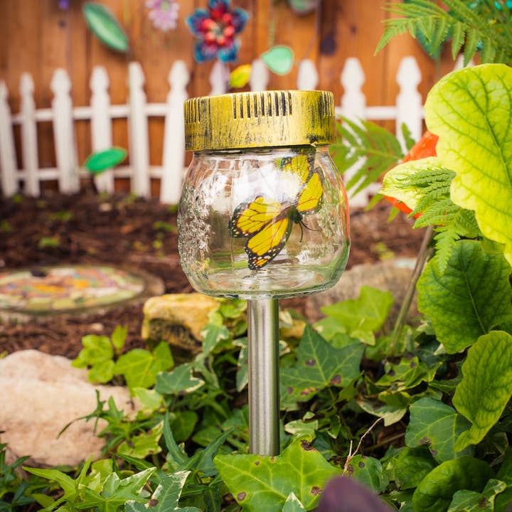 Forever Gifts Inc. - Wholesale Outdoor/Lawn Light - Butterfly Jar Solar Pathway Lights, Set of 39