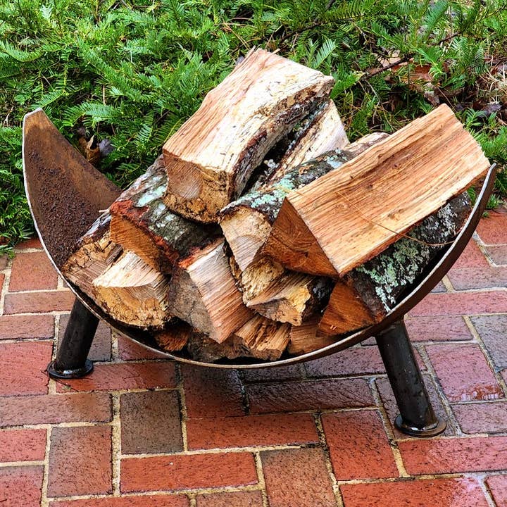 Evergreen Patio - Wholesale Fire Pit - Crescent Firewood Holder3