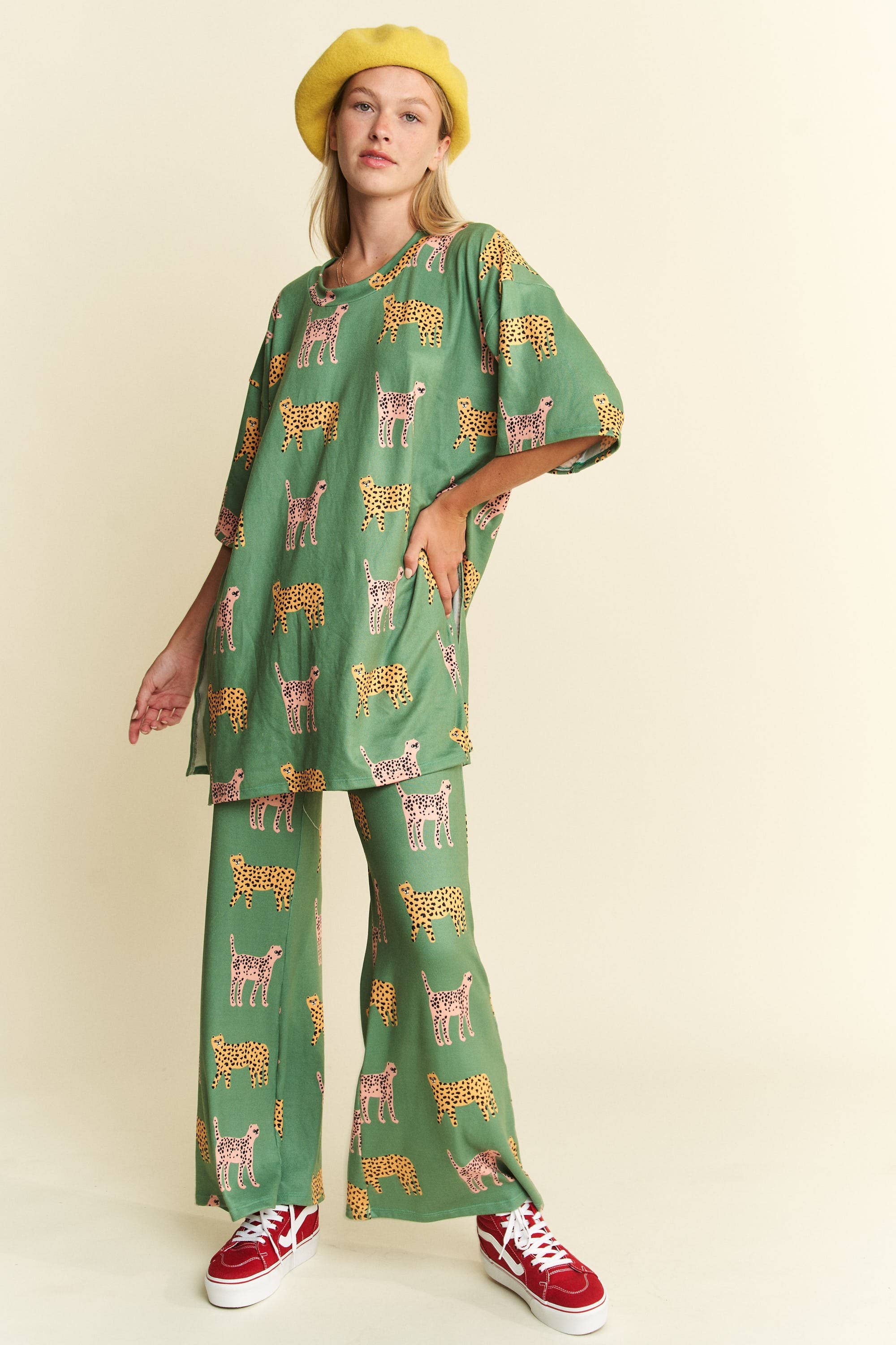 JADE BY JANE - Wholesale Lounge Set - Women's - CHEETAH PRINT TOP-BOTTOM SET18