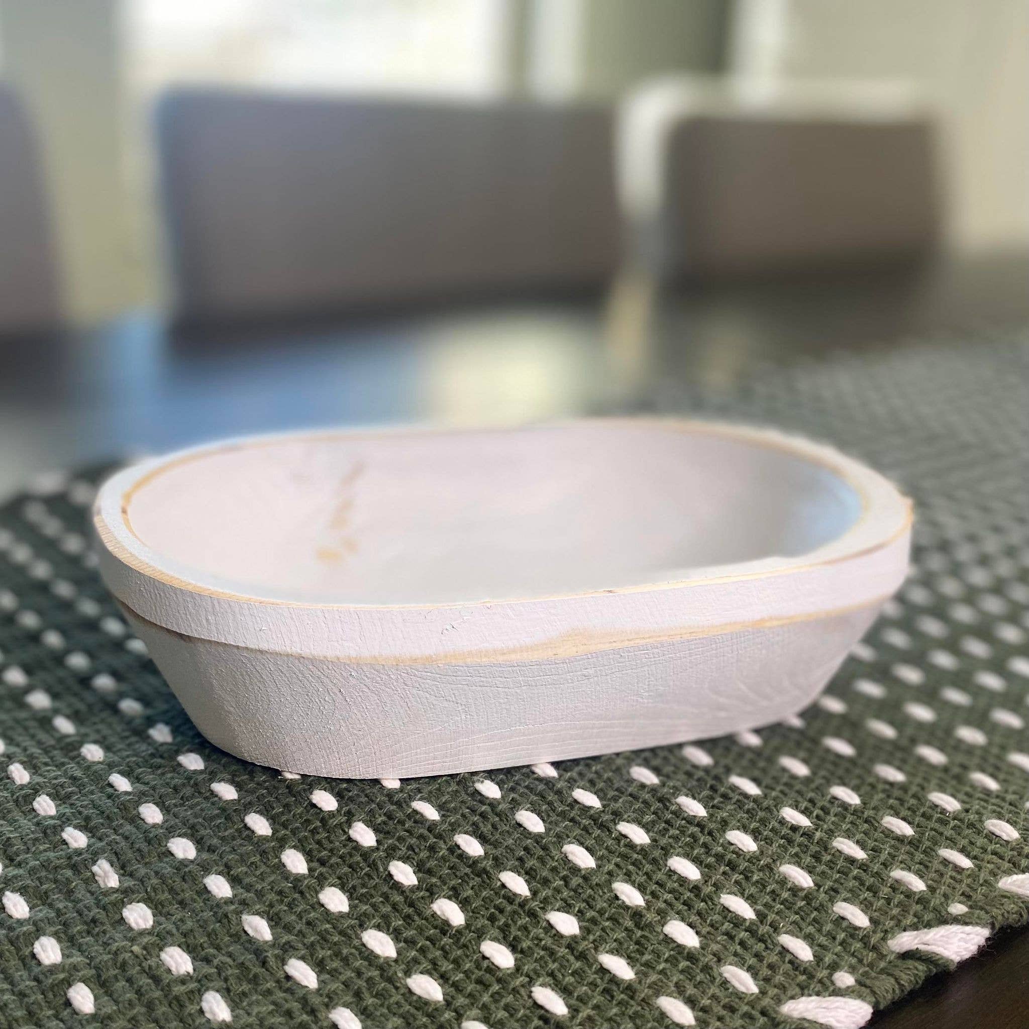 Wood Bowl Candle Supply - Wholesale Candle Holder - Farmhouse 3Wick Safe Candle Ready Rustic Reusable Dough Bowl3