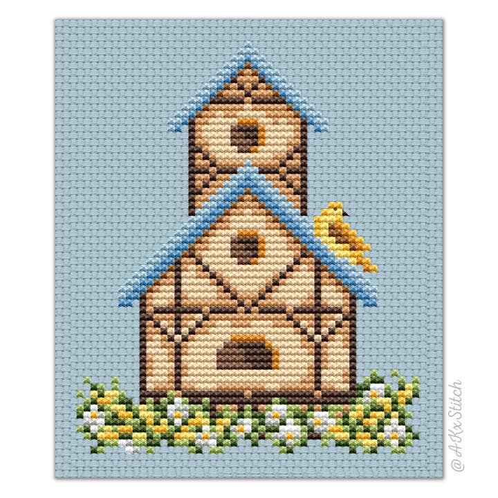 Kit de point de croix Birdhouse Sampler 08 pour la vente par AKxStitch