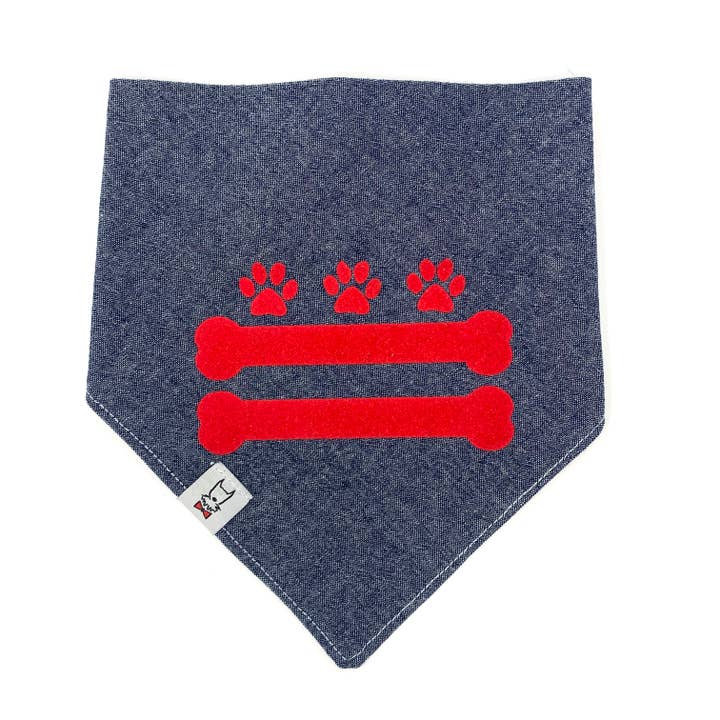 D.C. Bones Dog Bandana for wholesale by Winthrop Clothing Co.