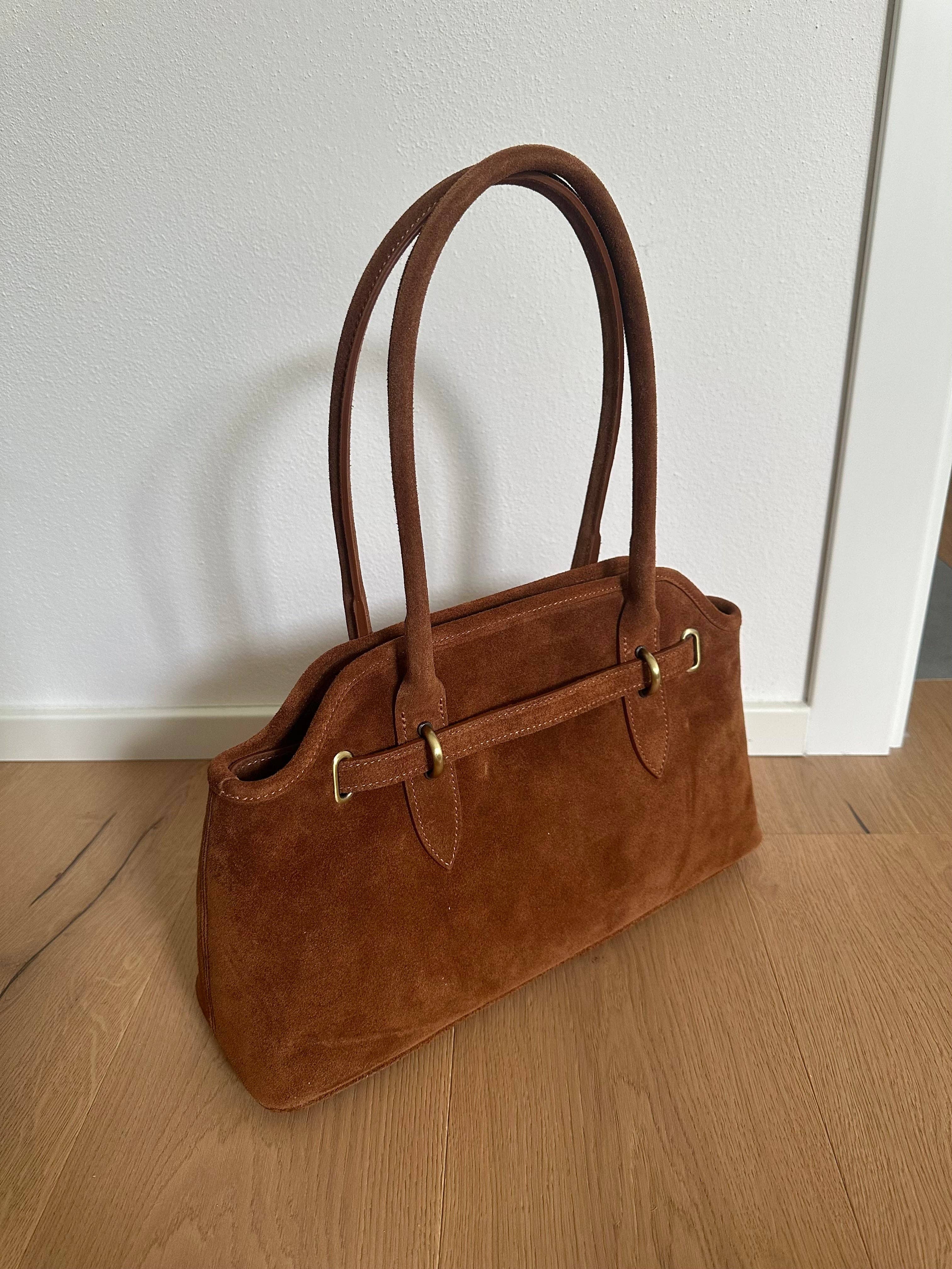 Zhade – Bolsa de ombro – Mulher por atacado – GRACE - bolsa de ombro em camurça genuína11