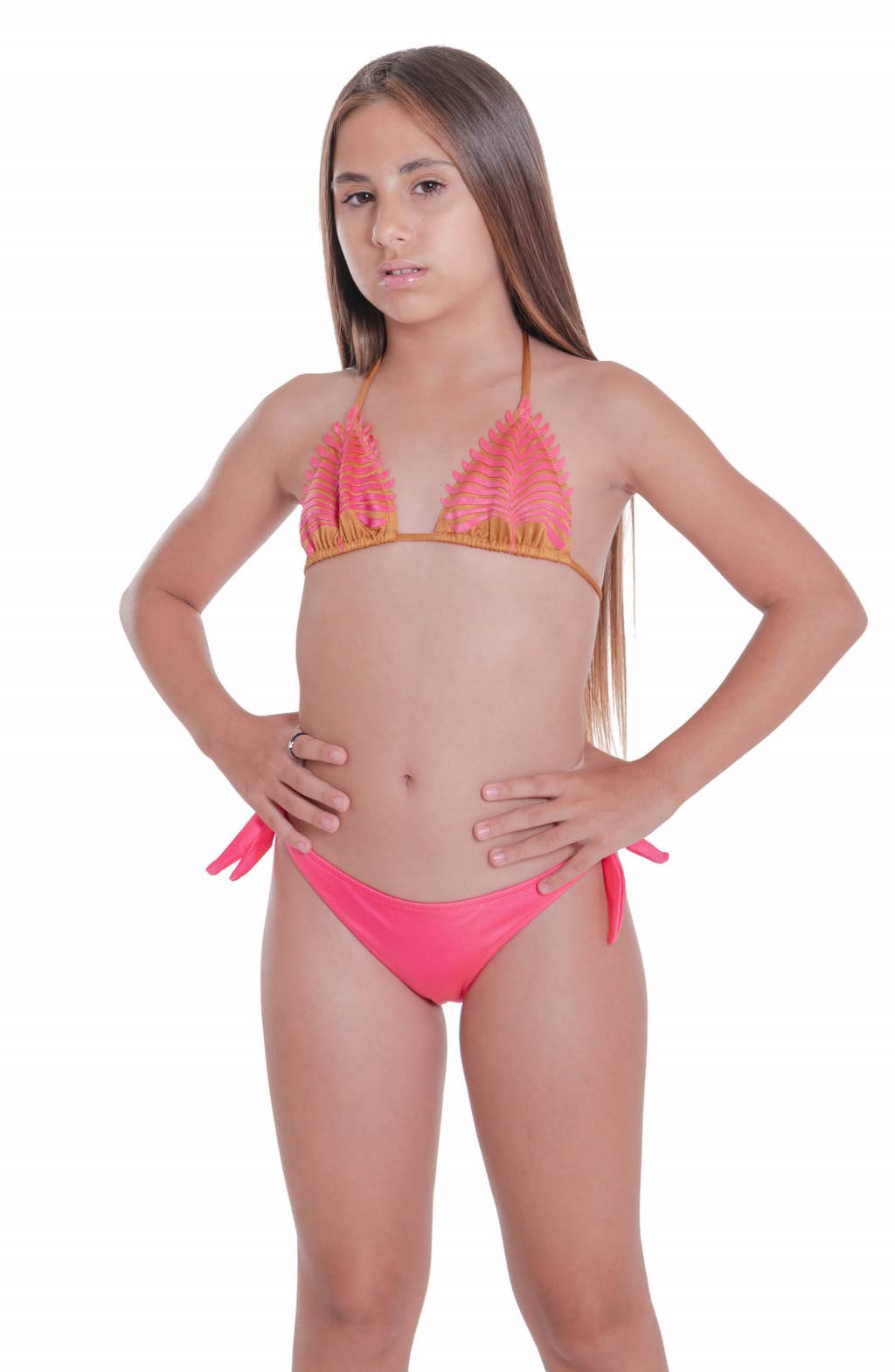 Pin-Up Stars - Vendita all'ingrosso Pezzi di sotto costume - Bambini - Triangle Bikini Briefs Mini Laser Leaf Bows Brief