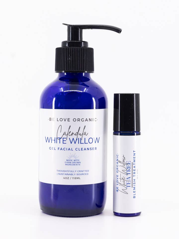 Clear + Calm Blemish Support Set for wholesale by BE LOVE ORGANIC SKINCARE