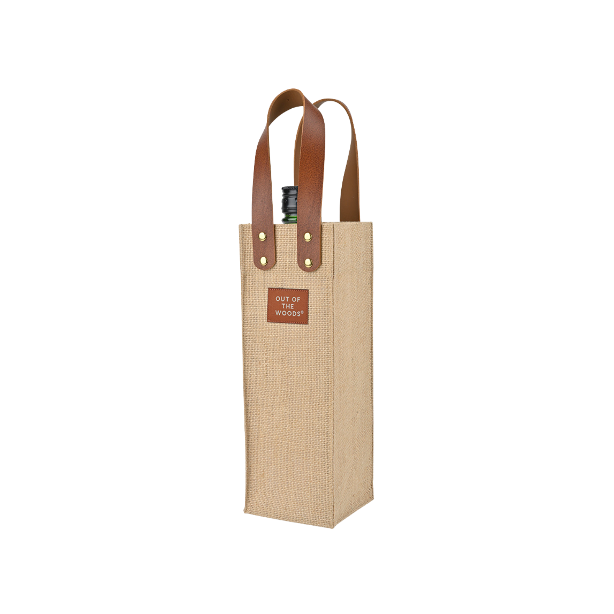 Out of the Woods® by KeepCool Bags - Wholesale Wine Tote - Jute Wine Tote, Single Bottle Wine Holder6