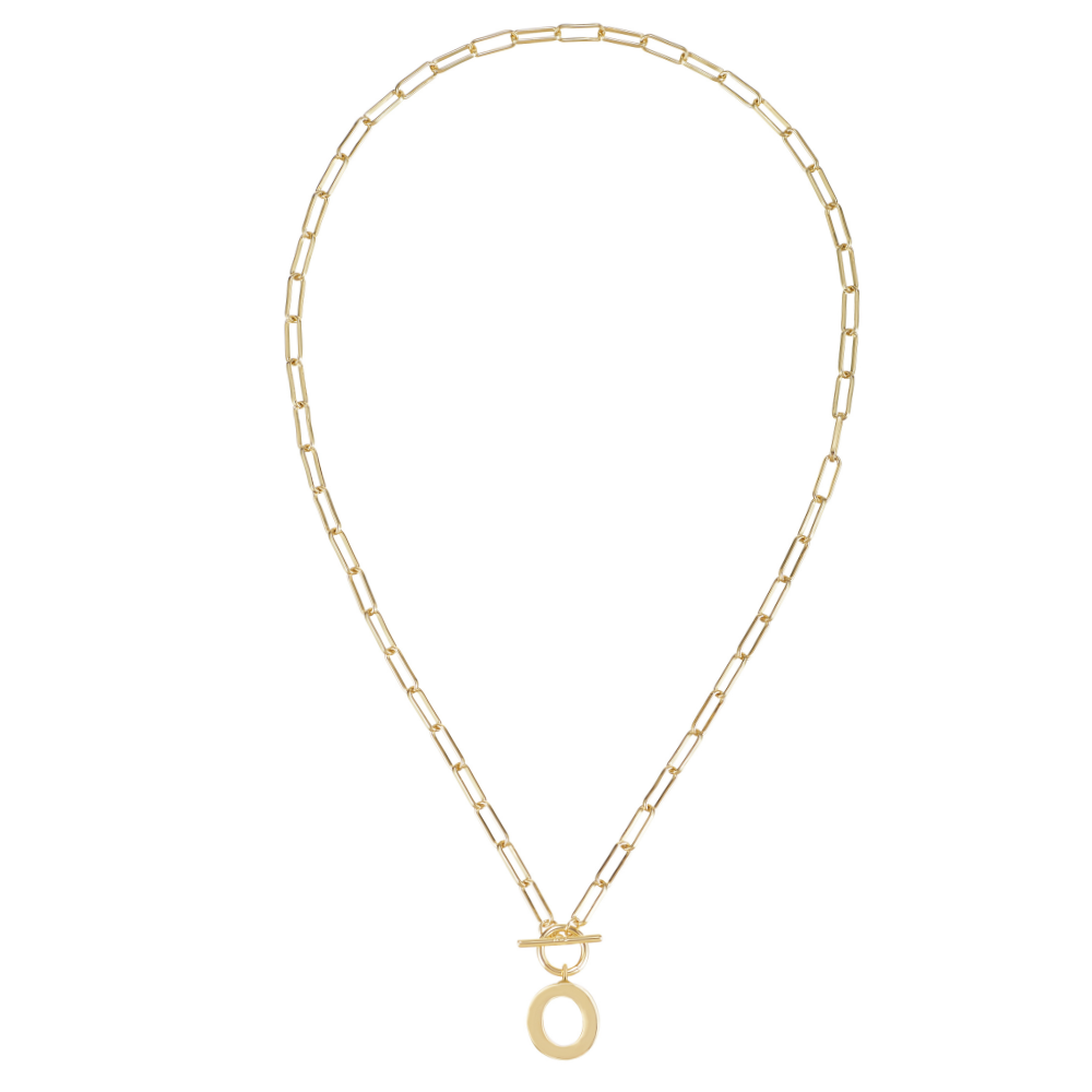 Toggle Initial Necklace in Gold for wholesale on Faire24