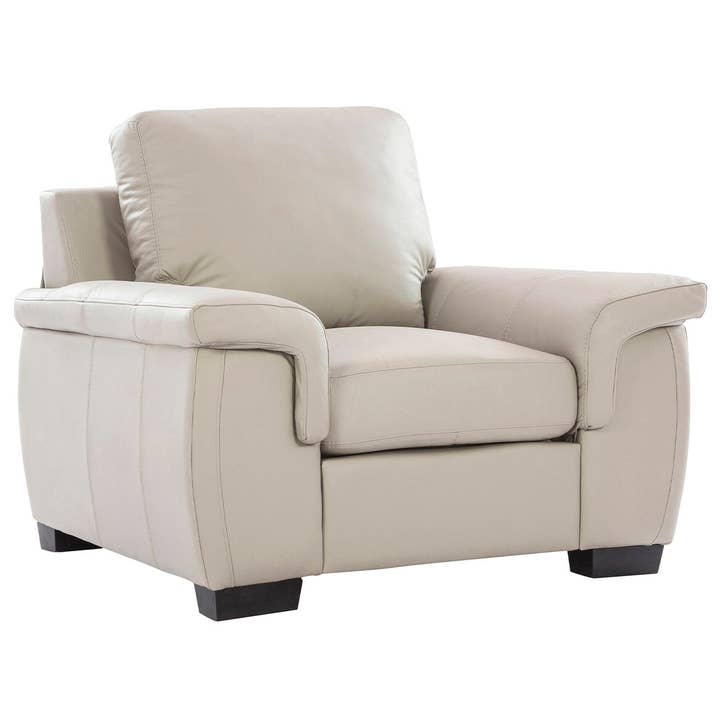 Fauteuil en cuir Zurich - Crème pour la vente par Pinkcity