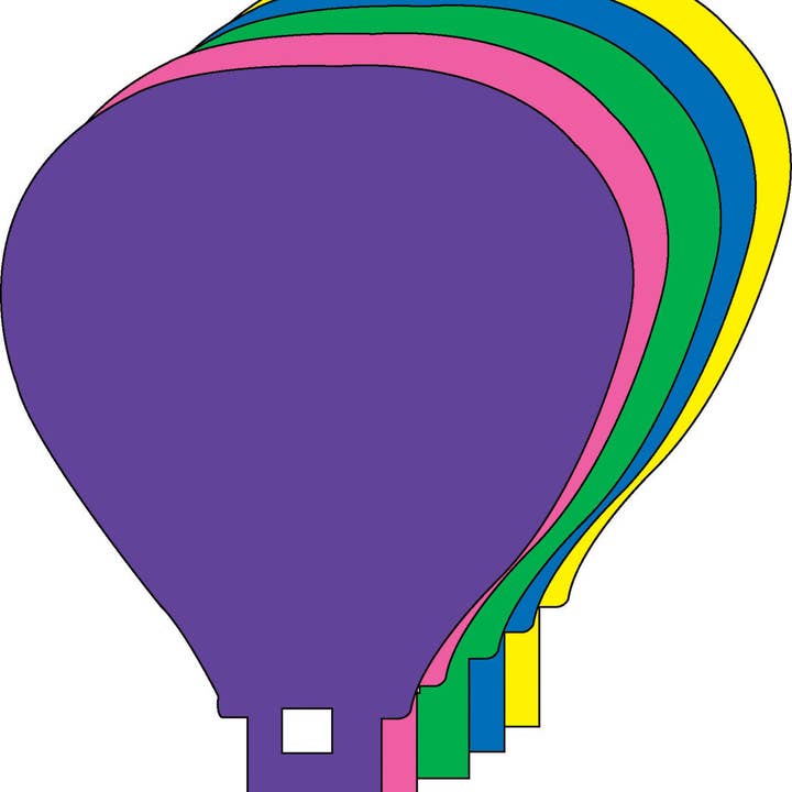 Creative Shapes Etc. - Wholesale Cutouts - Large Assorted Color Creative Foam Cut-Outs Hot Air Balloon
